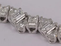 Bracelet Tennis Diamants taille émeraude et poire