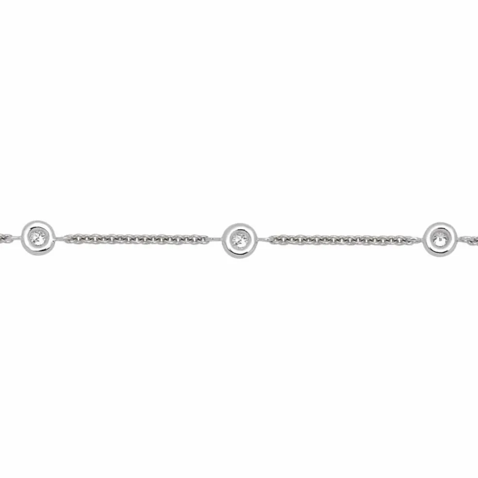 Bracelet Tennis Diamants 0.11ct Or Blanc