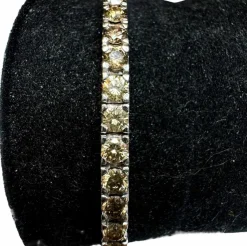 Bracelet Tennis Diamants Brown 7.5ct – Or blanc 18K – 17.8g