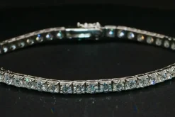 Bracelet Tennis Diamants Or Blanc