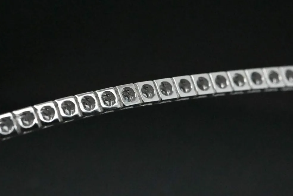 Bracelet Tennis Diamants Or Blanc
