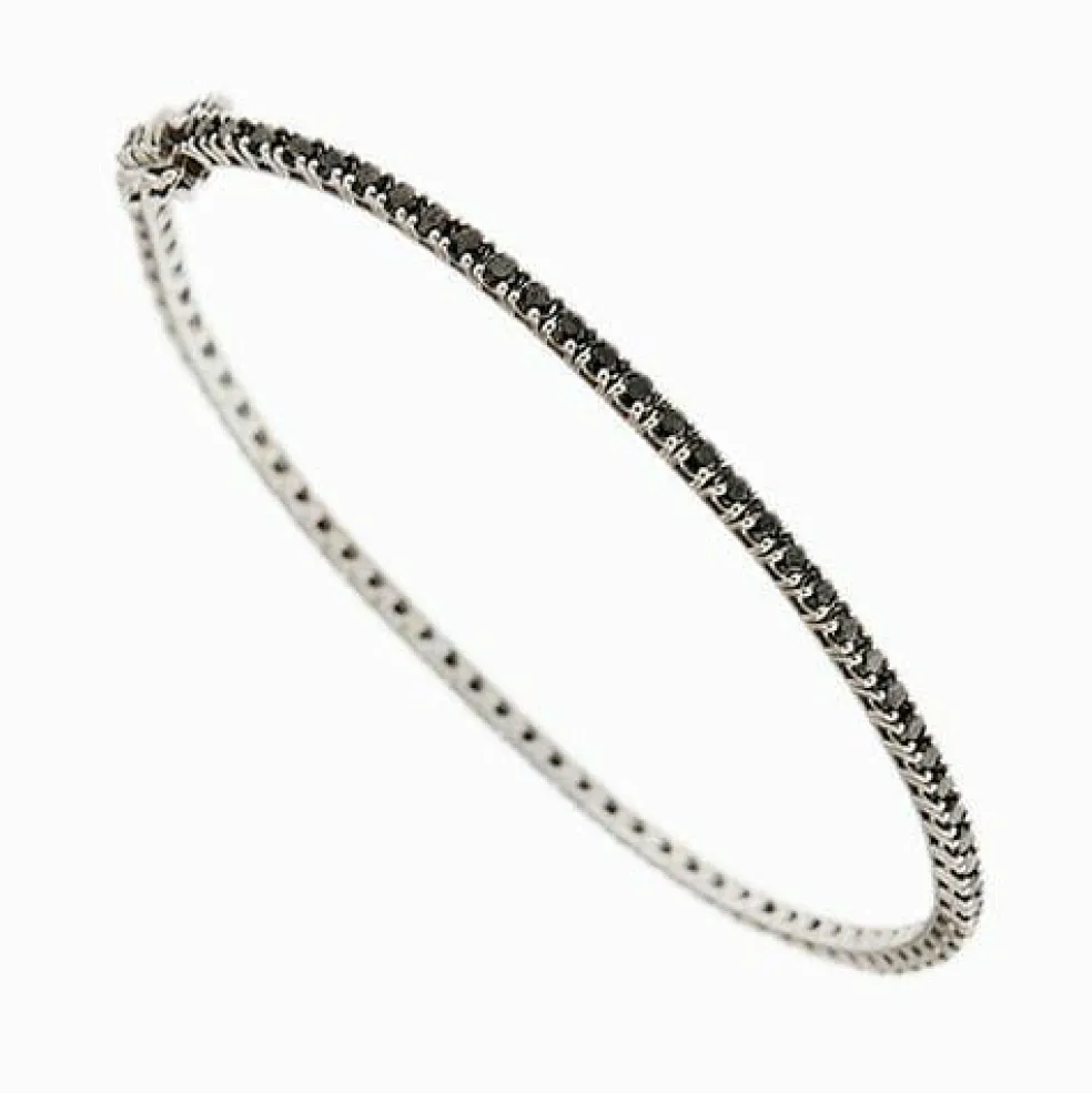Bracelet tennis en diamant noir de 1,58 ct