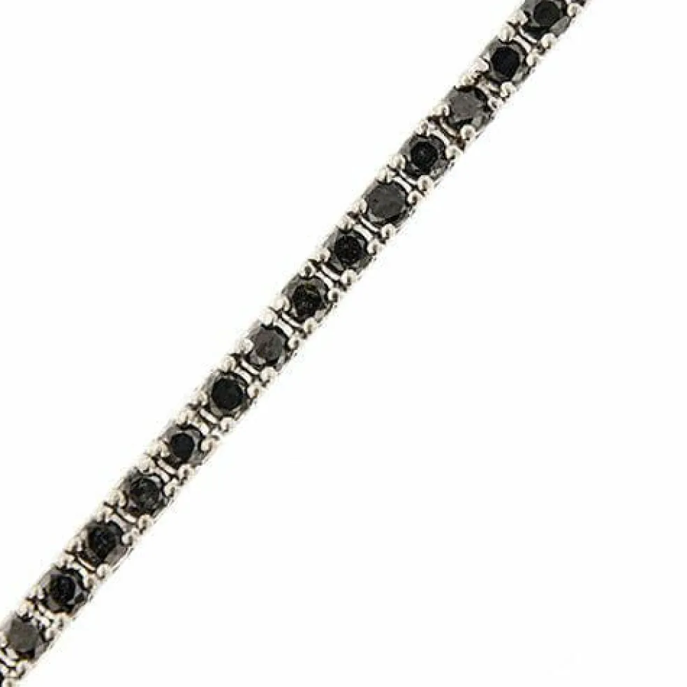 Bracelet tennis en diamant noir de 1,58 ct