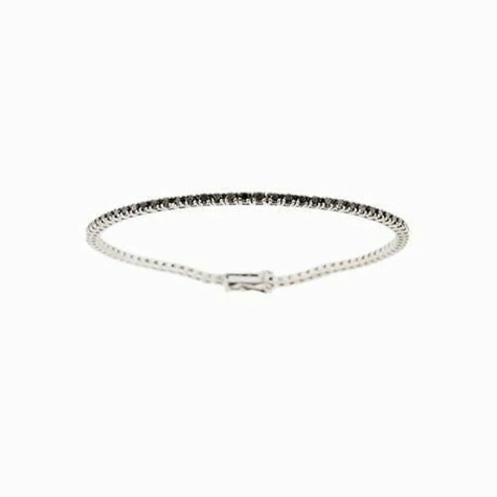 Bracelet tennis en diamant noir de 1,58 ct