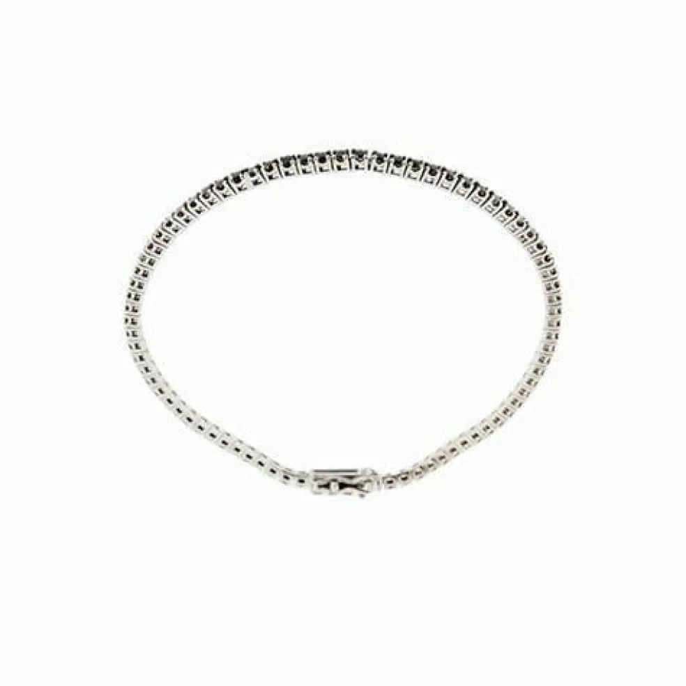 Bracelet tennis en diamant noir de 1,58 ct