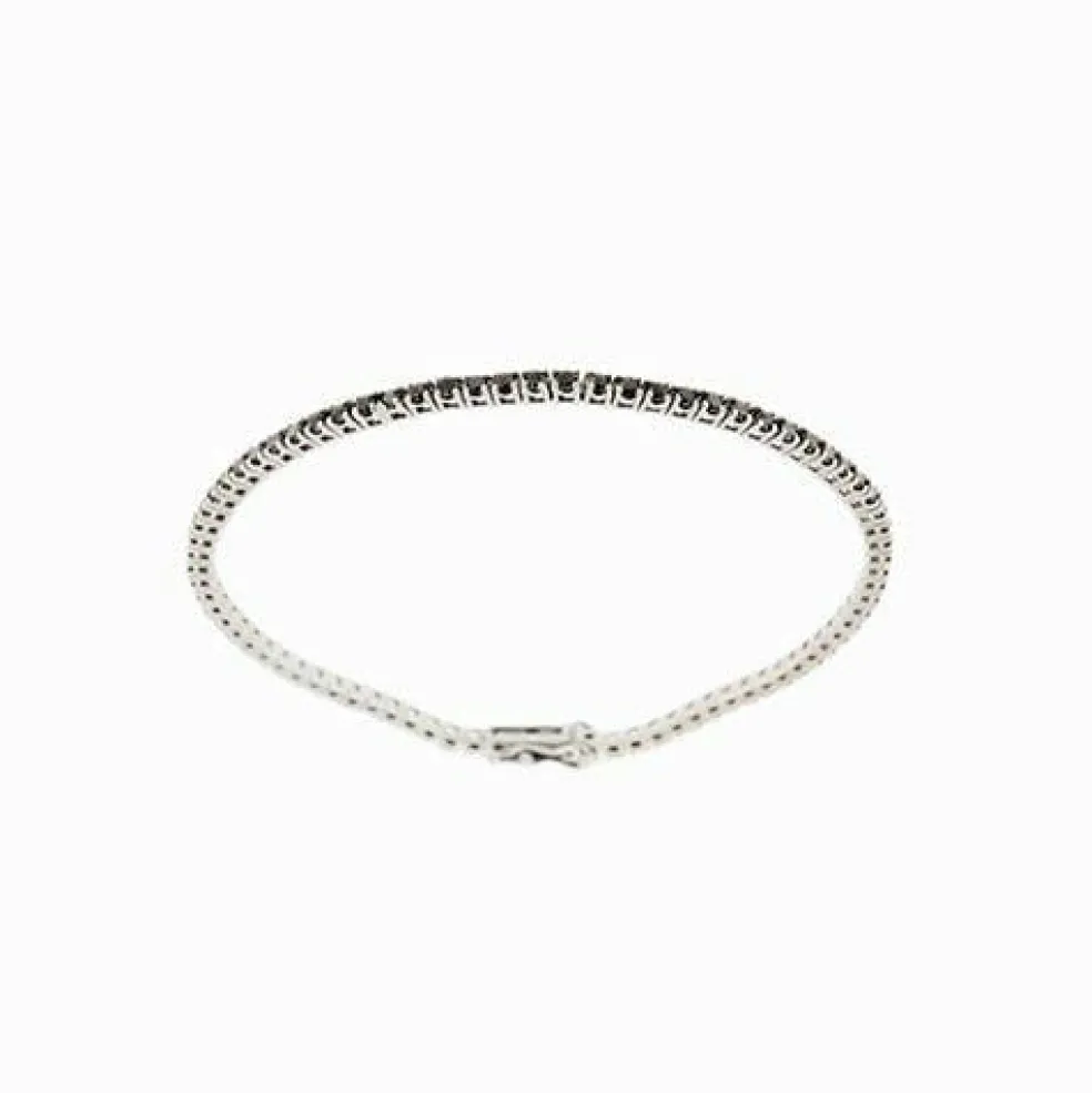 Bracelet tennis en diamant noir de 1,58 ct