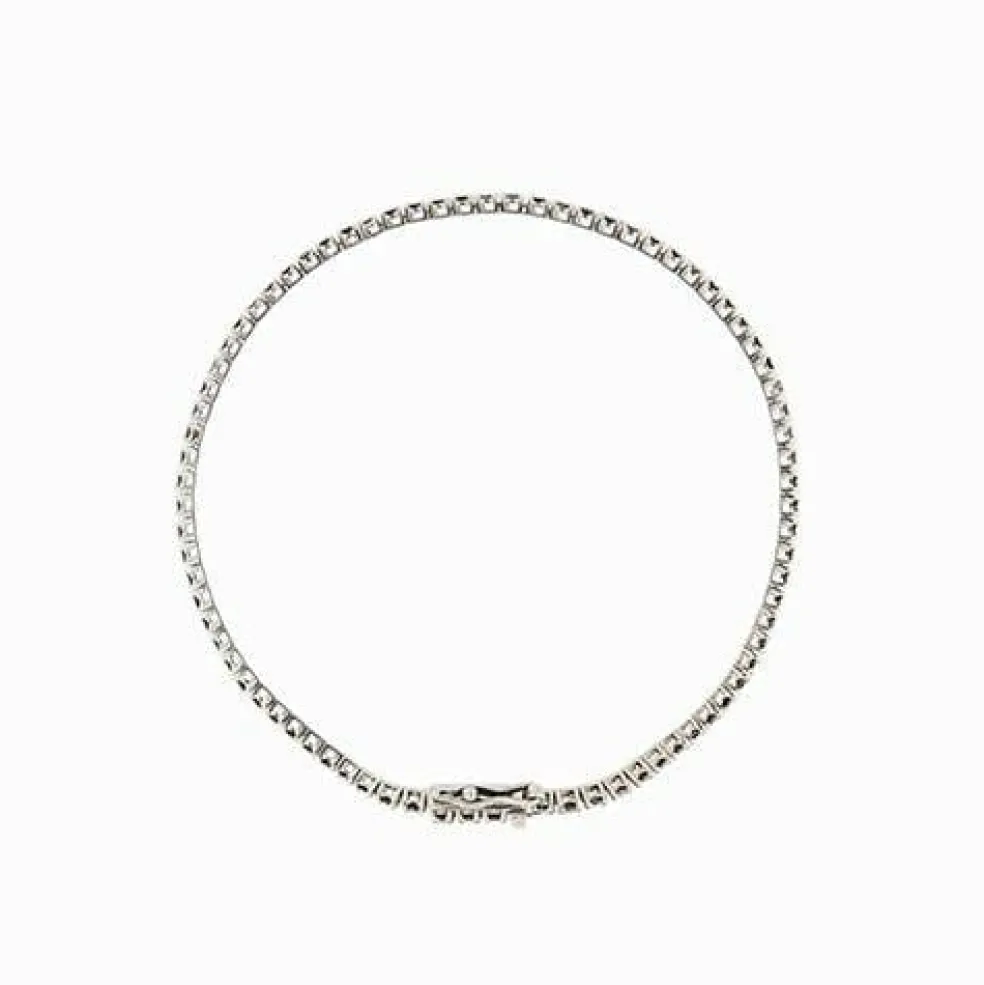 Bracelet tennis en diamant noir de 1,58 ct