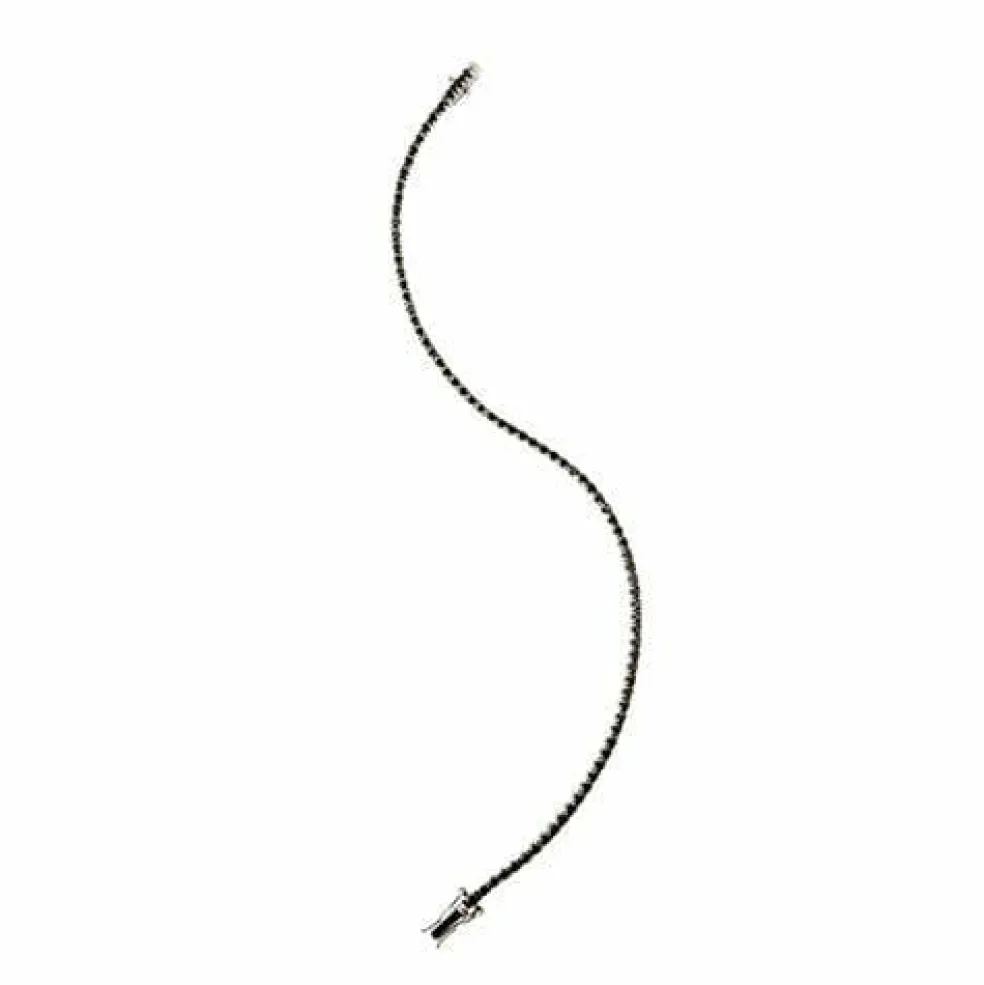 Bracelet tennis en diamant noir de 1,58 ct
