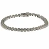 Bracelet tennis en or blanc et diamants