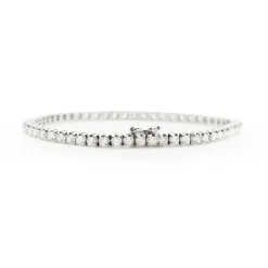 Bracelet tennis en or blanc 2,96 ct