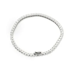 Bracelet tennis en or blanc 2,96 ct