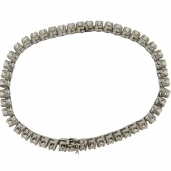 Bracelet tennis en or blanc et diamants