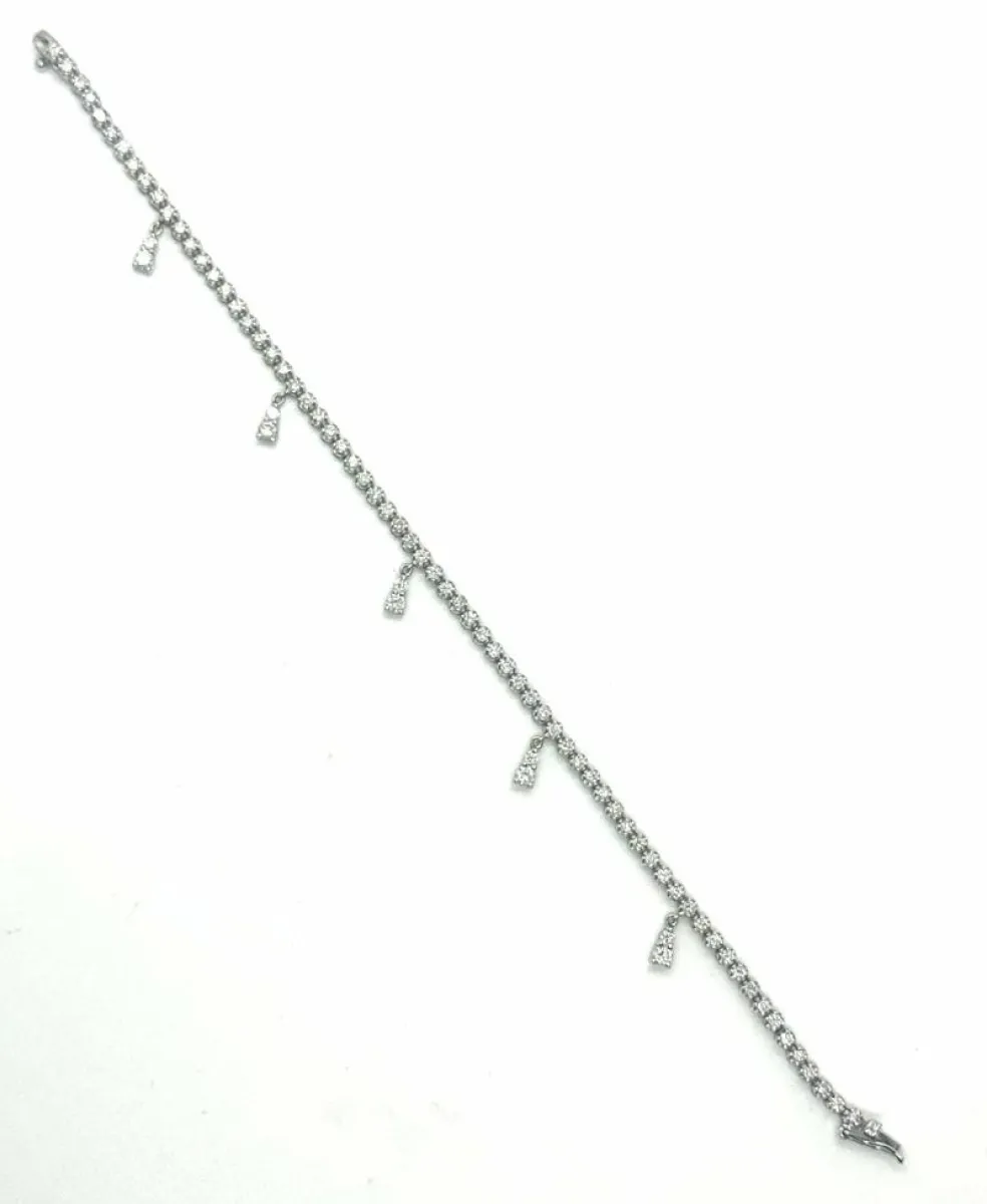 Bracelet tennis en or blanc ct. 1,66 au total