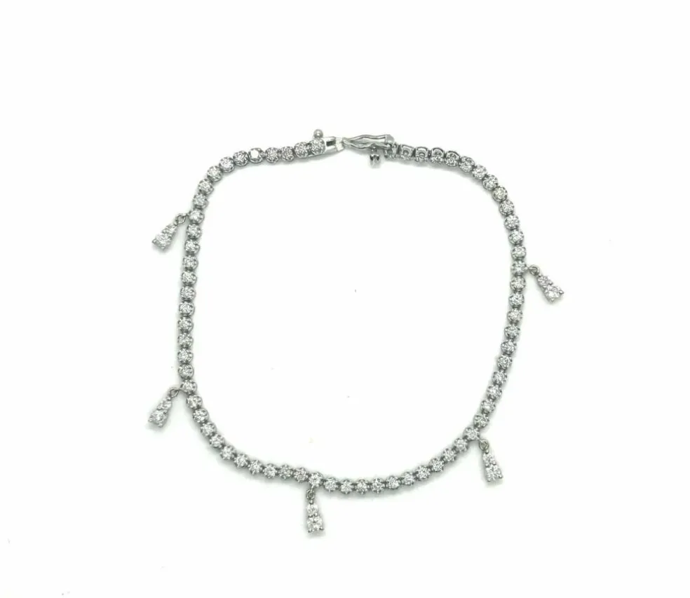 Bracelet tennis en or blanc ct. 1,66 au total