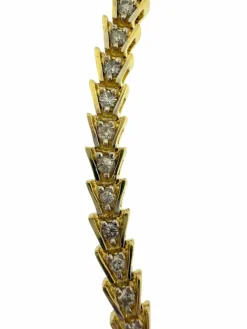 Bracelet tennis en or jaune certifié HRD avec diamants naturel