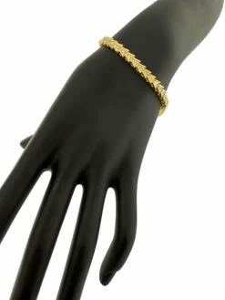 Bracelet tennis en or jaune certifié HRD avec diamants naturel