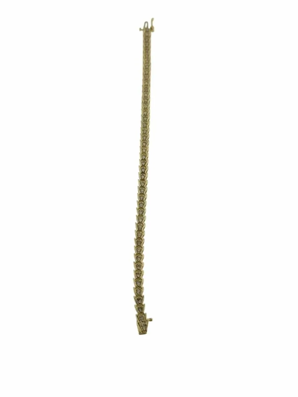 Bracelet tennis en or jaune certifié HRD avec diamants naturel