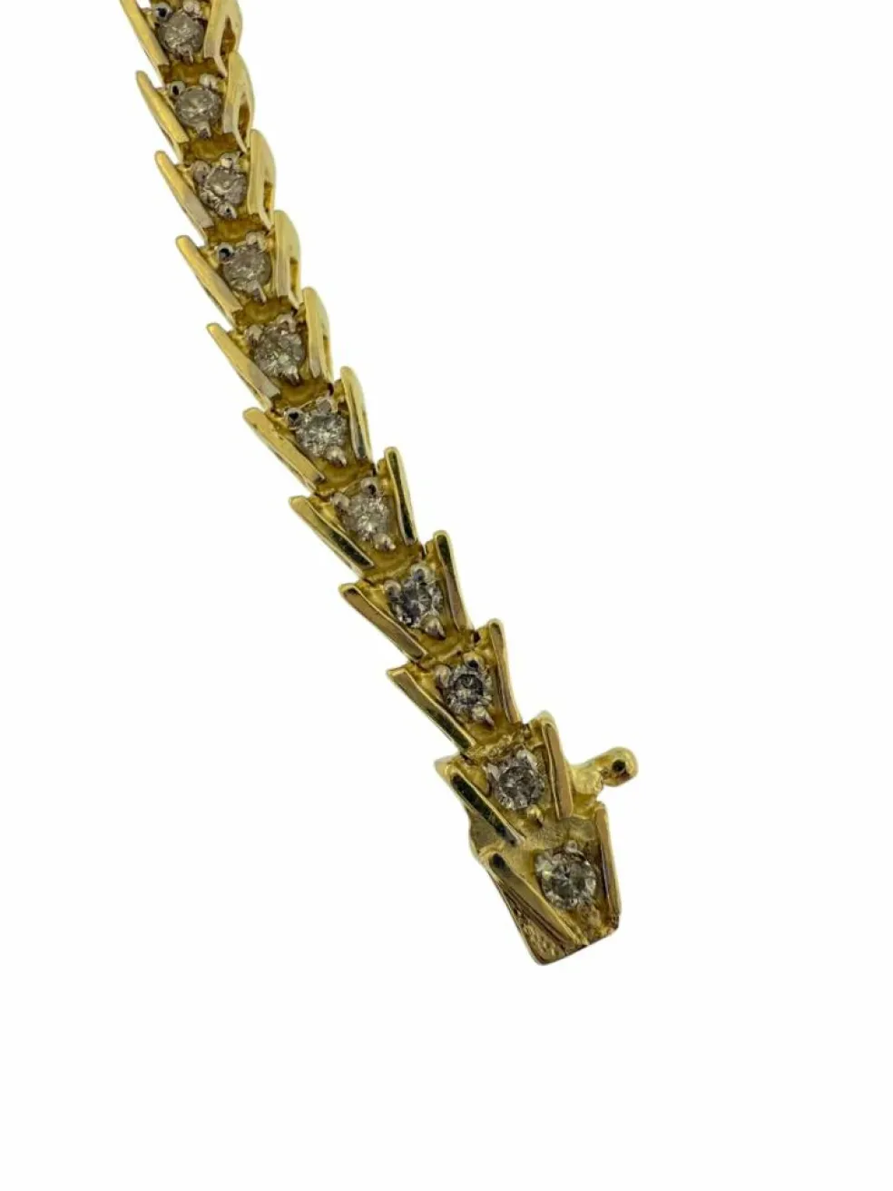 Bracelet tennis en or jaune certifié HRD avec diamants naturel