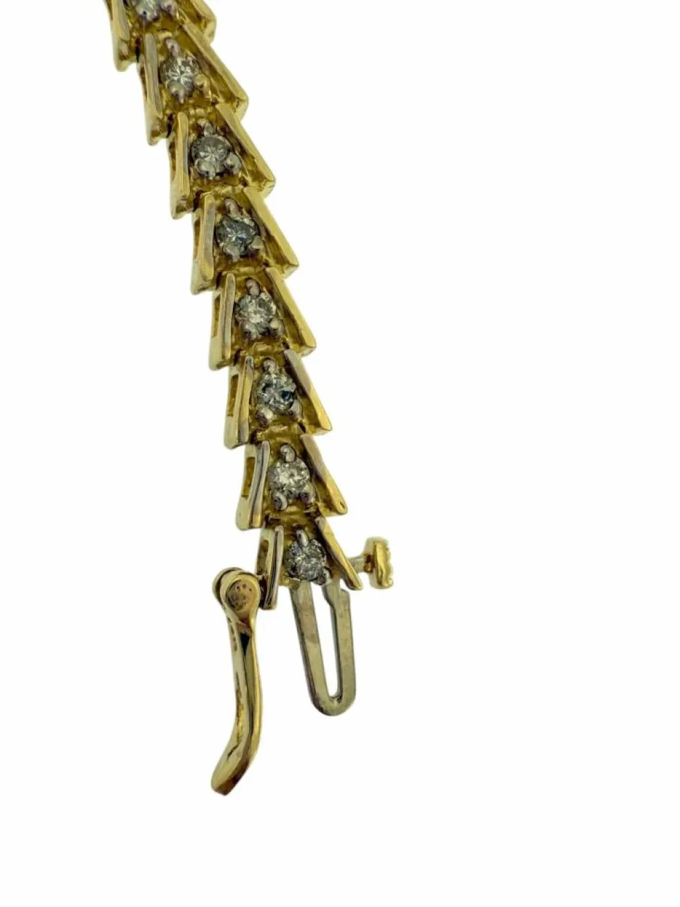 Bracelet tennis en or jaune certifié HRD avec diamants naturel