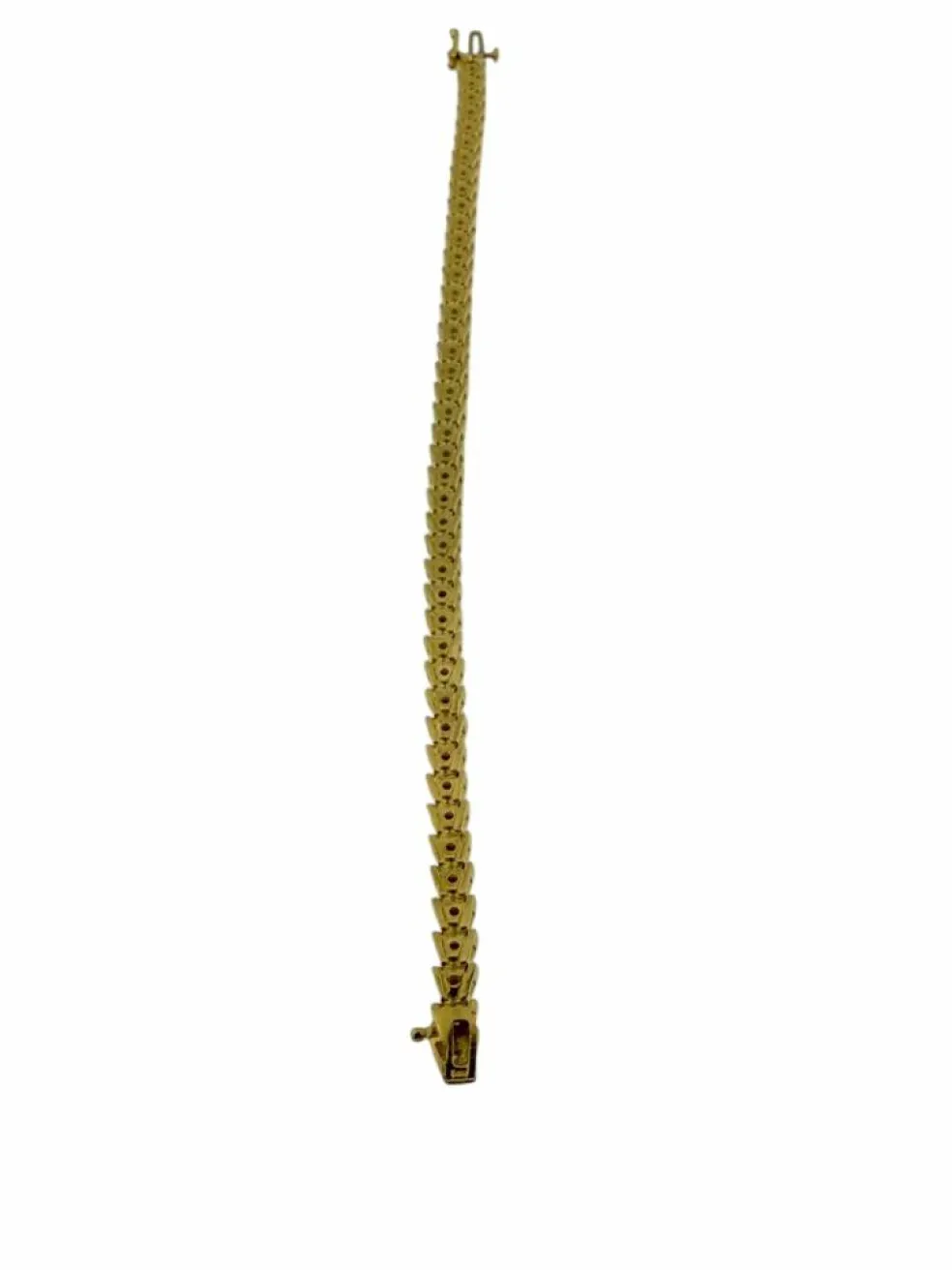 Bracelet tennis en or jaune certifié HRD avec diamants naturel