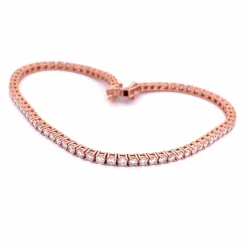 Bracelet tennis en Or rose & diamants
