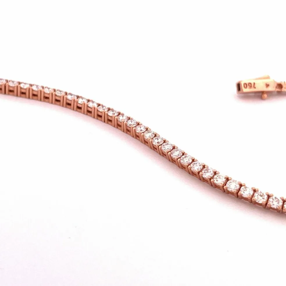 Bracelet tennis en Or rose & diamants