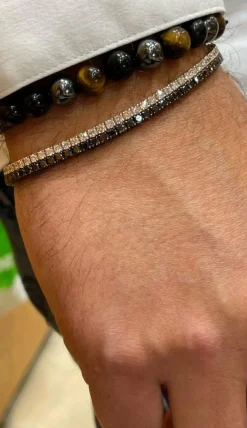 Bracelet tennis en Or rose & diamants