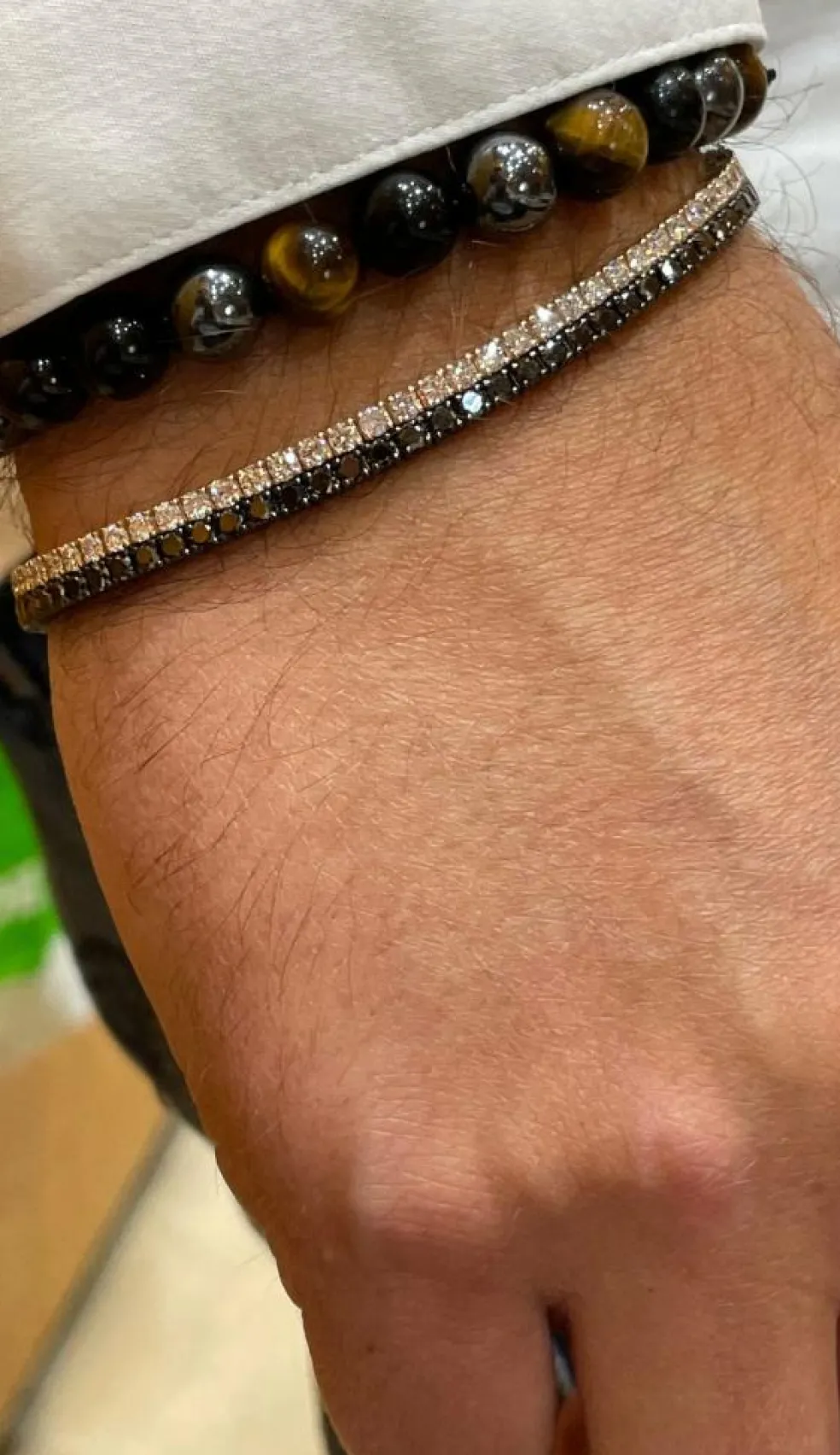 Bracelet tennis en Or rose & diamants