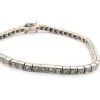Bracelet tennis en platine avec diamants