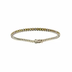 Bracelet tennis en quartz citrine et diamant