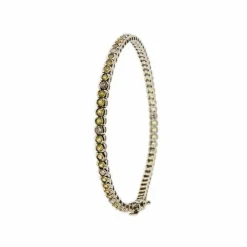 Bracelet tennis en quartz citrine et diamant