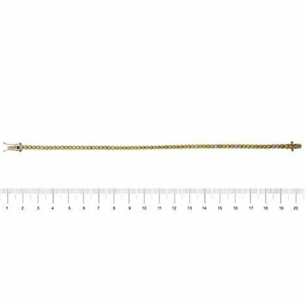 Bracelet tennis en quartz citrine et diamant