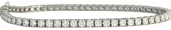 Bracelet tennis ligne en or gris serti de 60 diamants