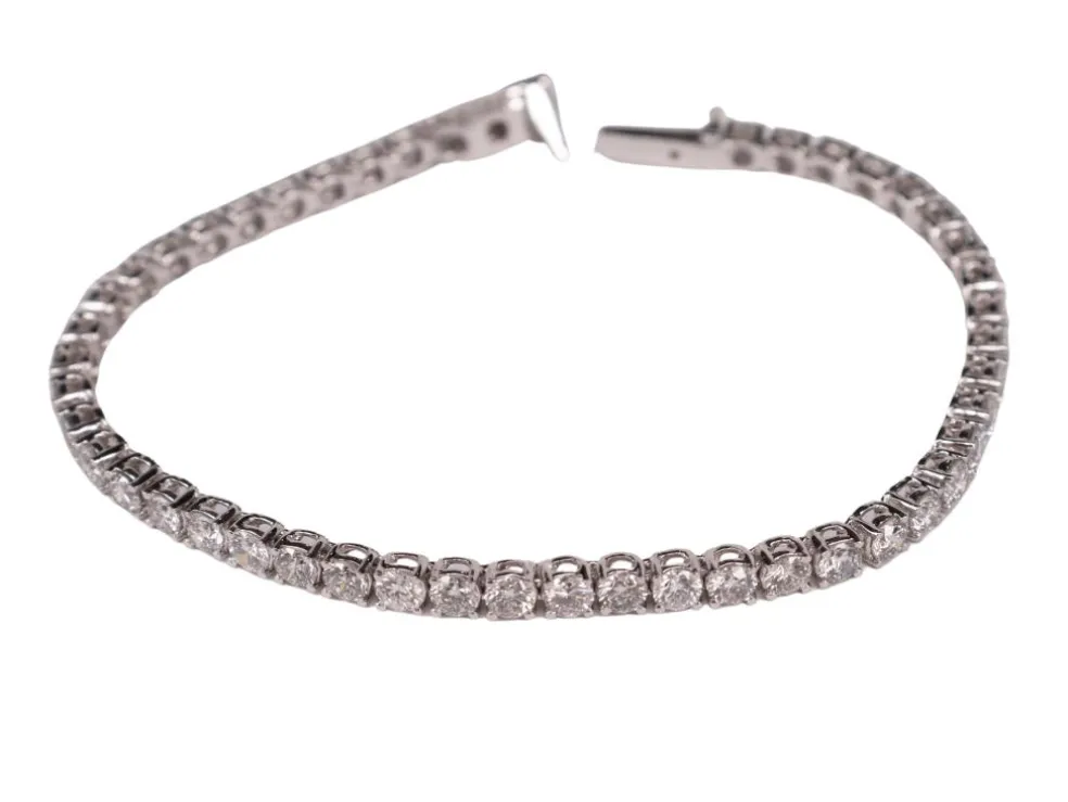 Bracelet Tennis Or blanc Diamants