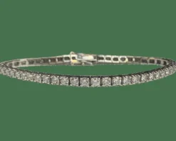 BRACELET TENNIS OR BLANC DIAMANTS 5CTS