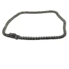 Bracelet tennis or blanc et diamants noirs