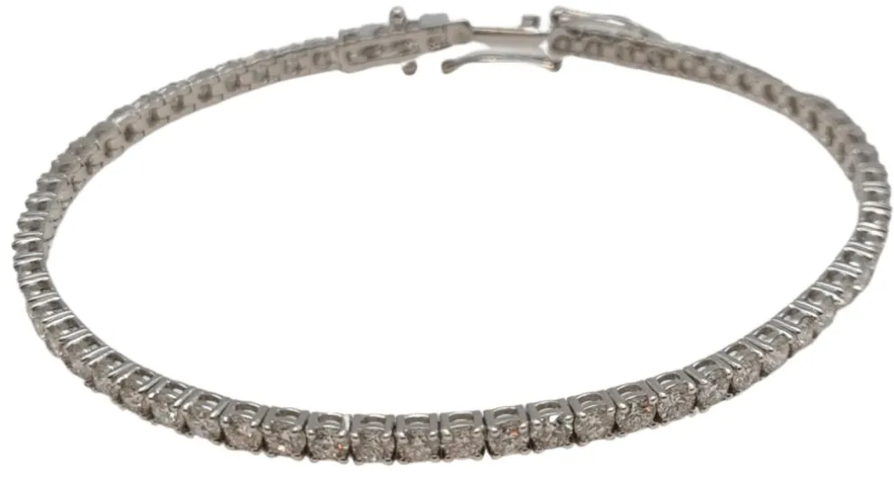 Bracelet tennis or blanc diamants