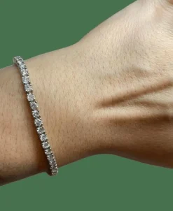 BRACELET TENNIS OR BLANC DIAMANTS