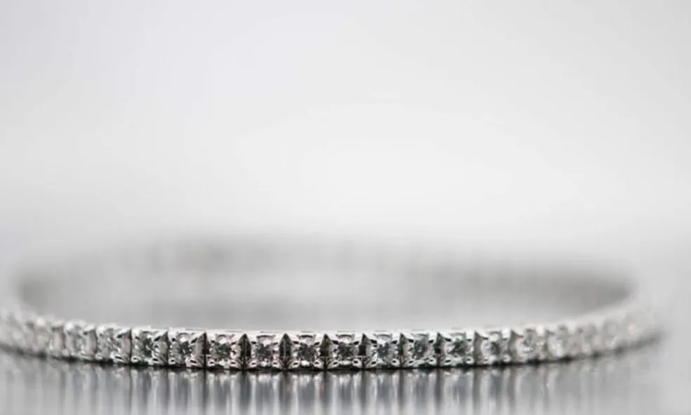 Bracelet Tennis Or Blanc Diamants