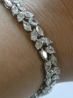 Bracelet Tennis Or blanc Diamants