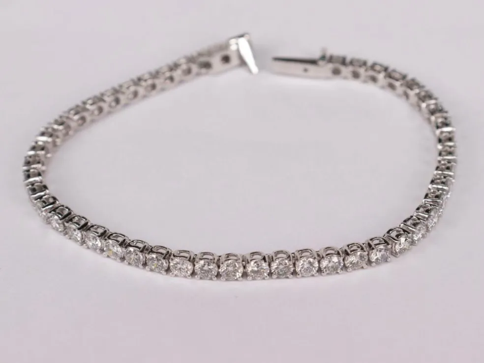 Bracelet Tennis Or blanc Diamants