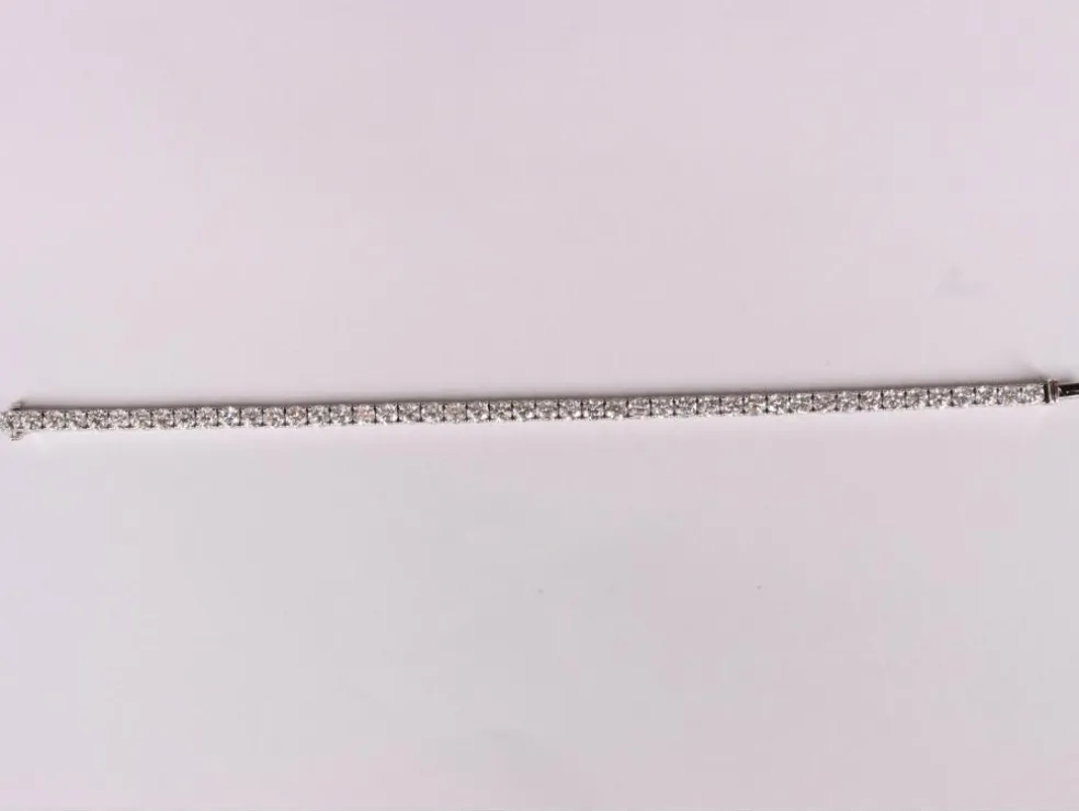 Bracelet Tennis Or blanc Diamants