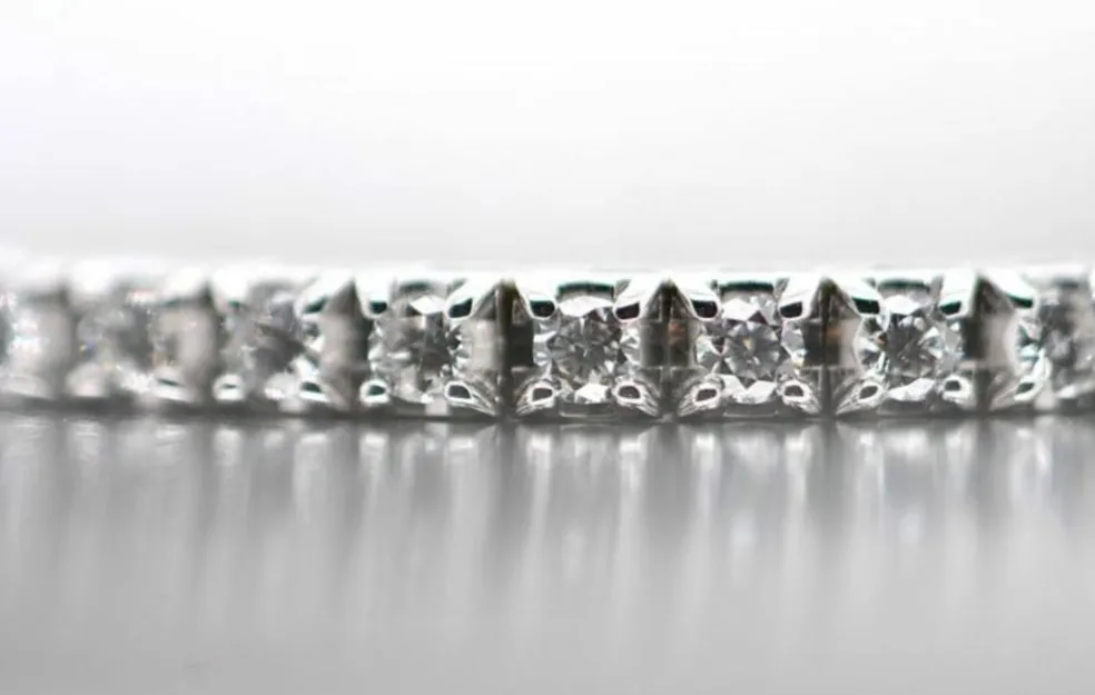 Bracelet Tennis Or Blanc Diamants