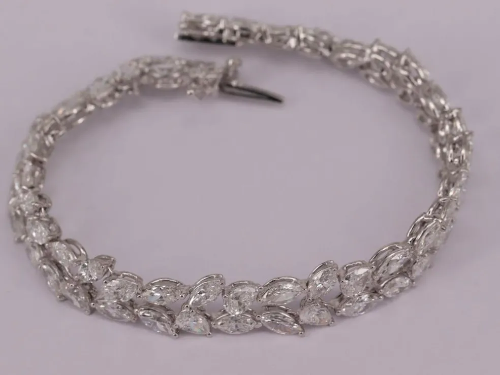 Bracelet Tennis Or blanc Diamants