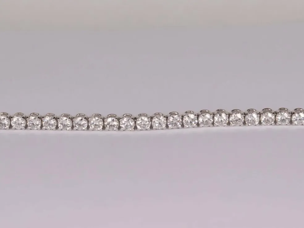 Bracelet Tennis Or blanc Diamants