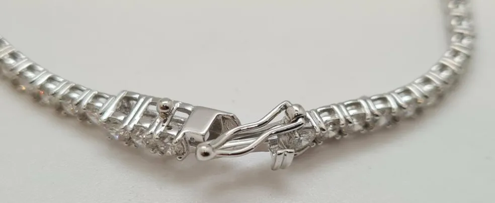 Bracelet tennis or blanc diamants