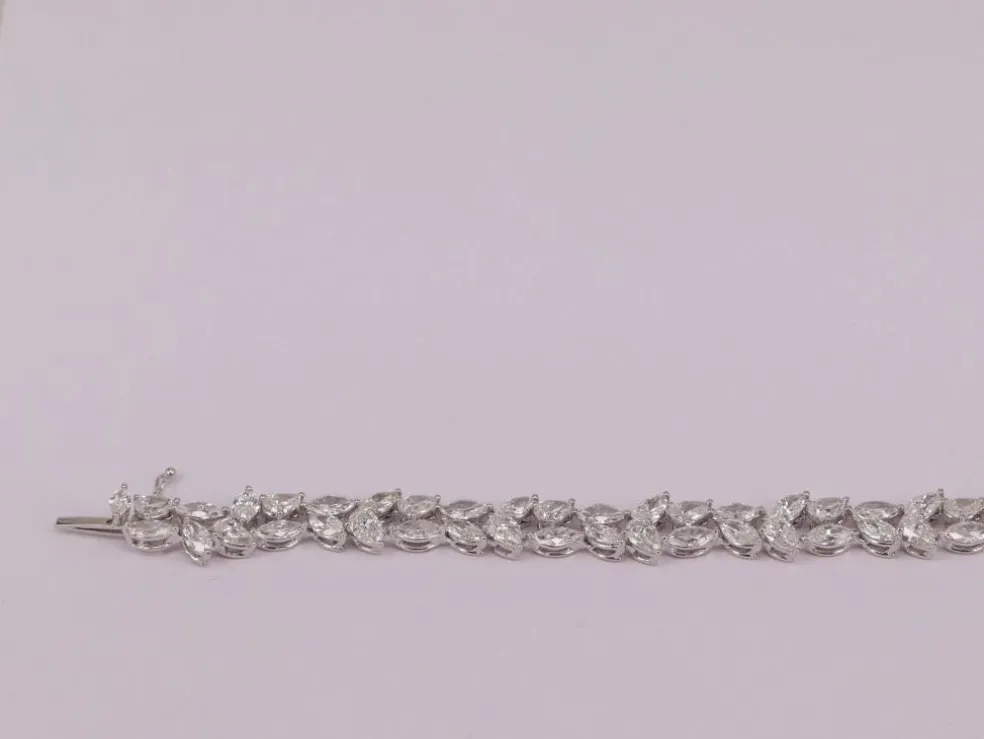 Bracelet Tennis Or blanc Diamants