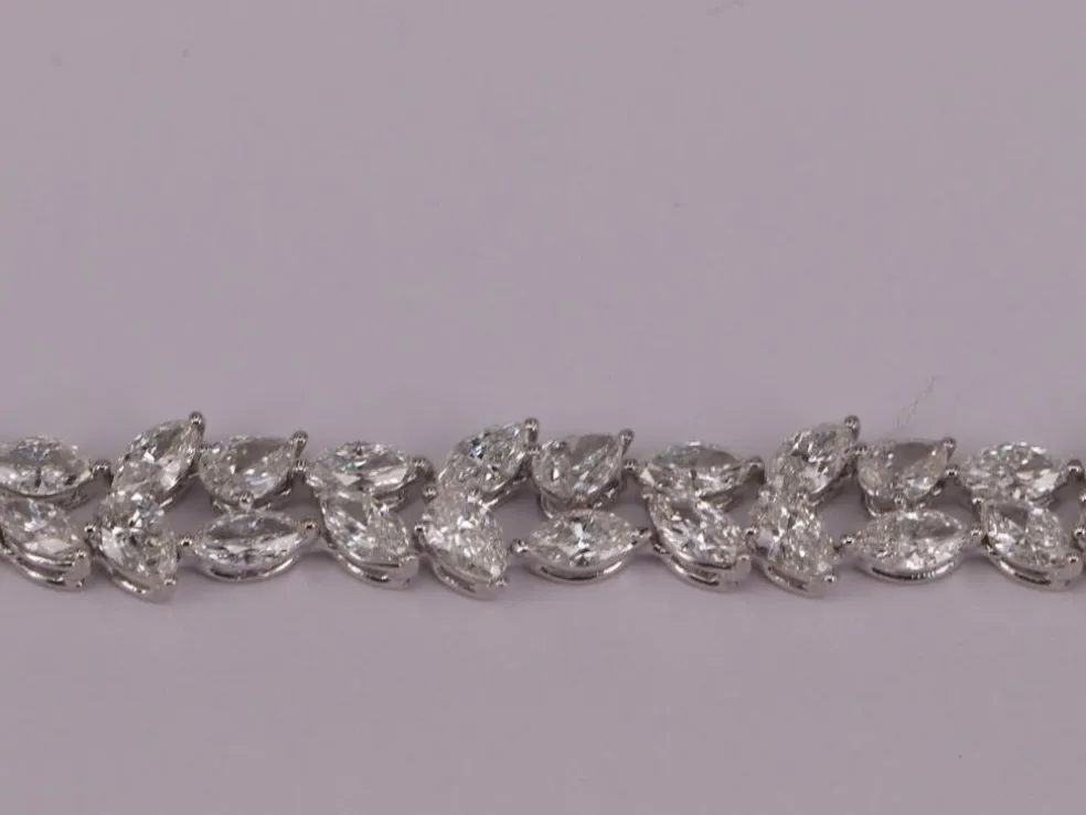 Bracelet Tennis Or blanc Diamants