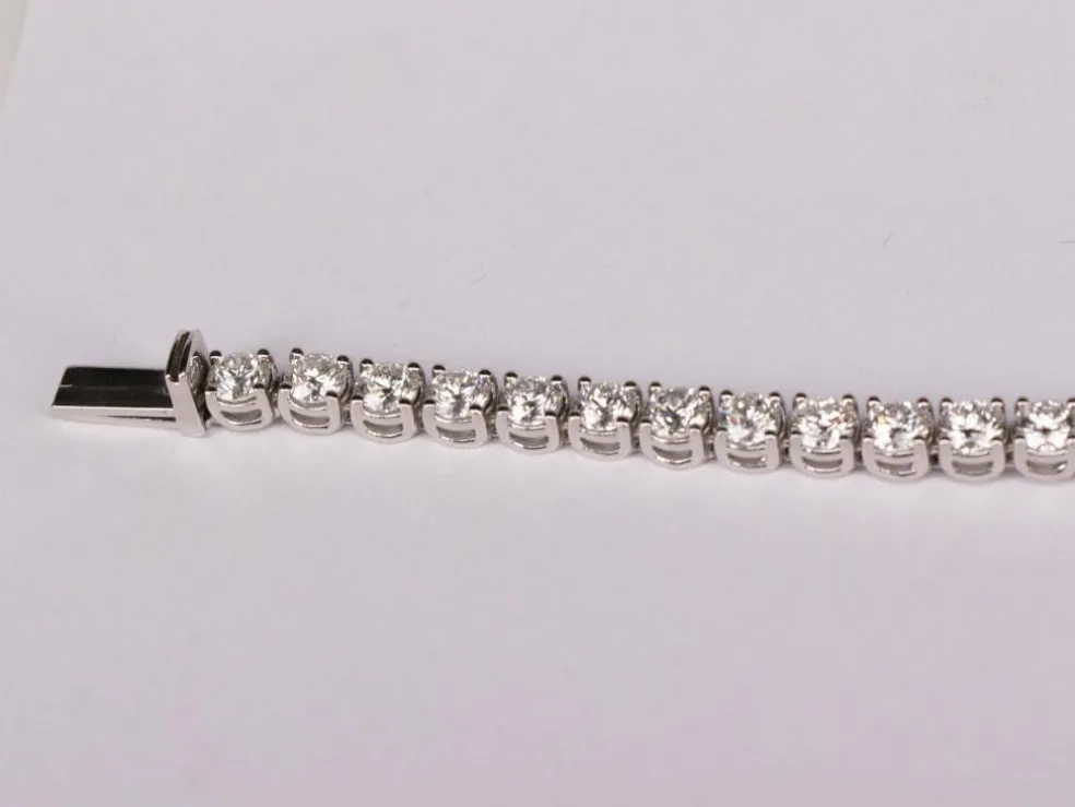 Bracelet Tennis Or blanc Diamants