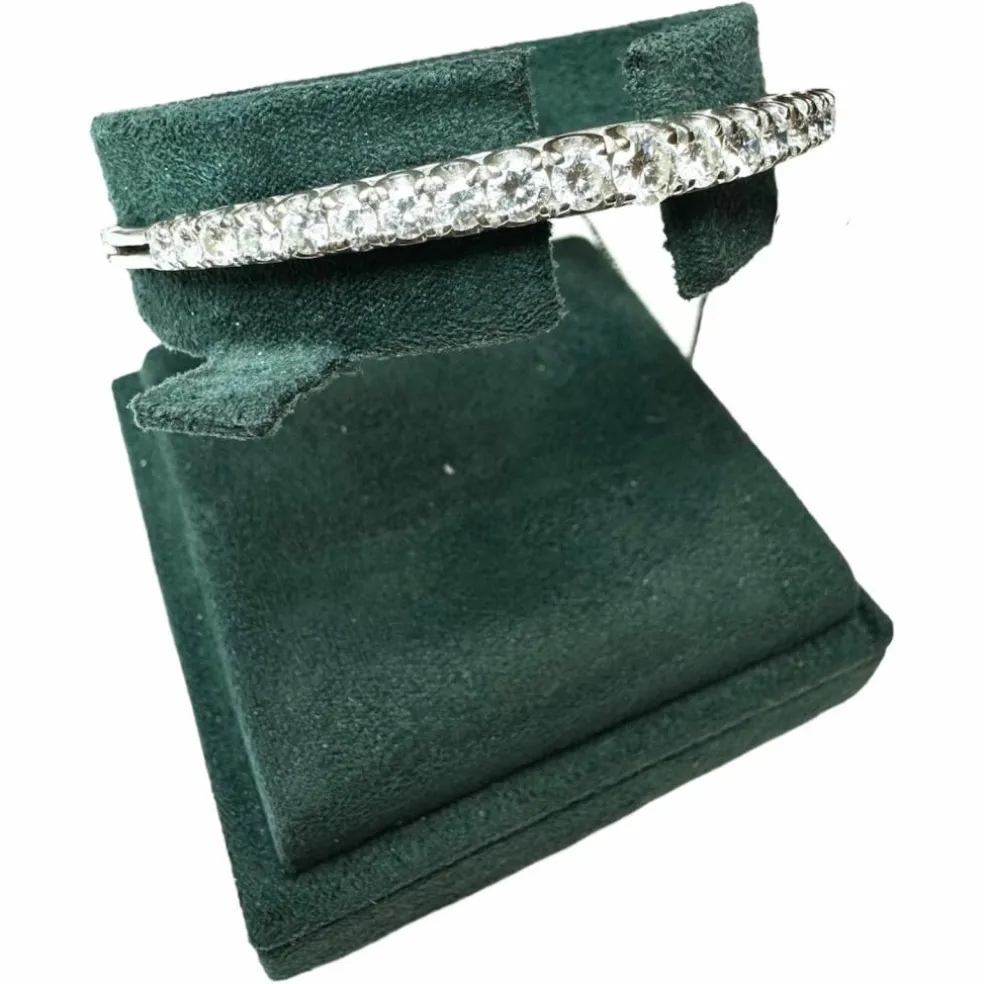 Bracelet Tennis Or Blanc Diamants 2.5ct